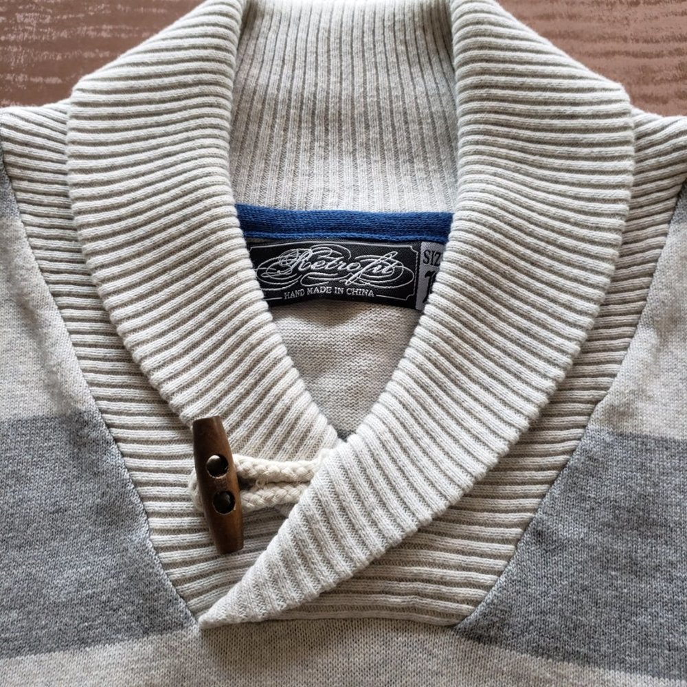 Retrofit Shawl Collar Pullover Sweater Large